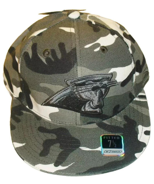 Carolina Panthers Camo Camouflage Reebok Fitted Hat sz. 7 1/2 Nfl New Tags