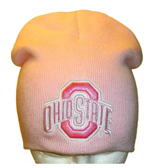 Ohio State Buckeyes University Womens Girls Pink Winter Hat Beanie cap New Ncaa