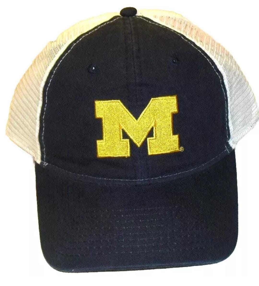 Michigan Wolverines Mesh Sides Back Trucker Snapback hat New Ncaa