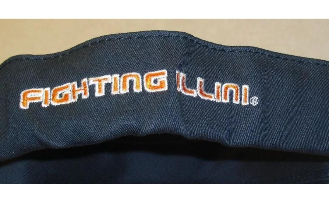 Illinois Fighting Illini University Mens Adult Visor hat Cap New Ncaa