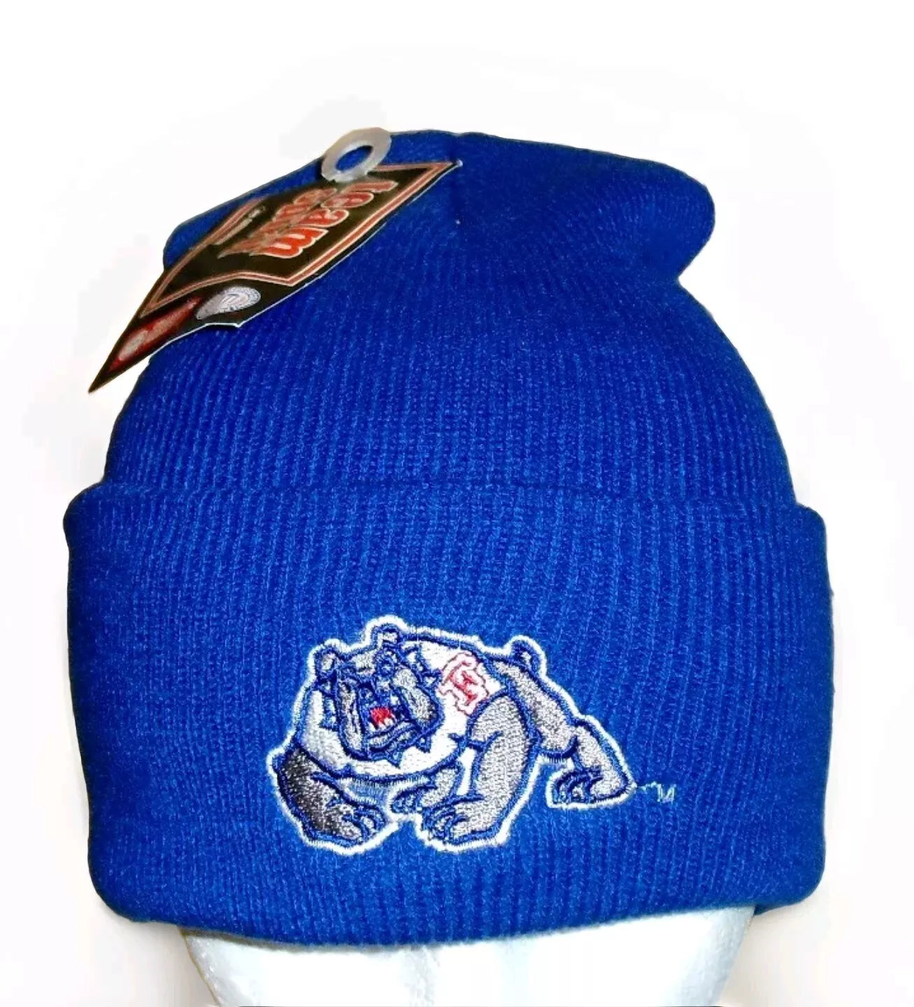 Fresno State Bulldogs University Mens Adult Blue Beanie Cuff Winter Hat Cap New