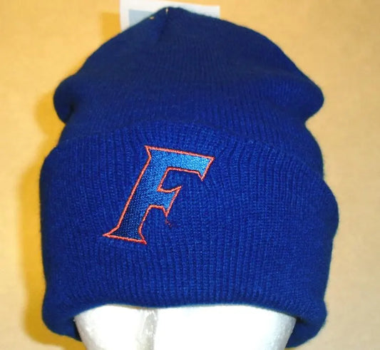 Florida Gators F Logo Mens Cuffed Cuff Blue Beanie Winter Hat Cap New Ncaa