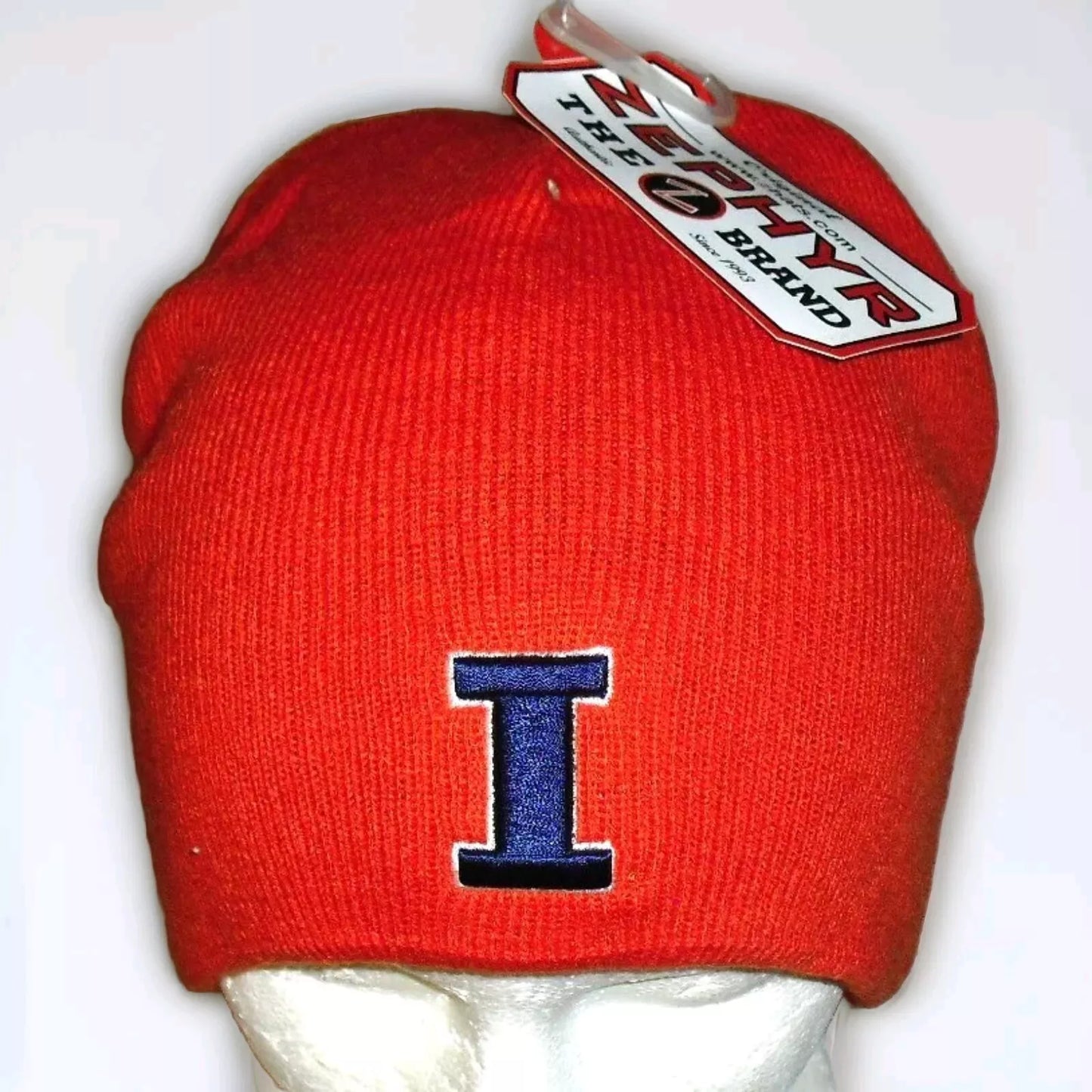 Illinois Illini University Zephyr Mens Orange Winter Hat Cap Beanie New Ncaa