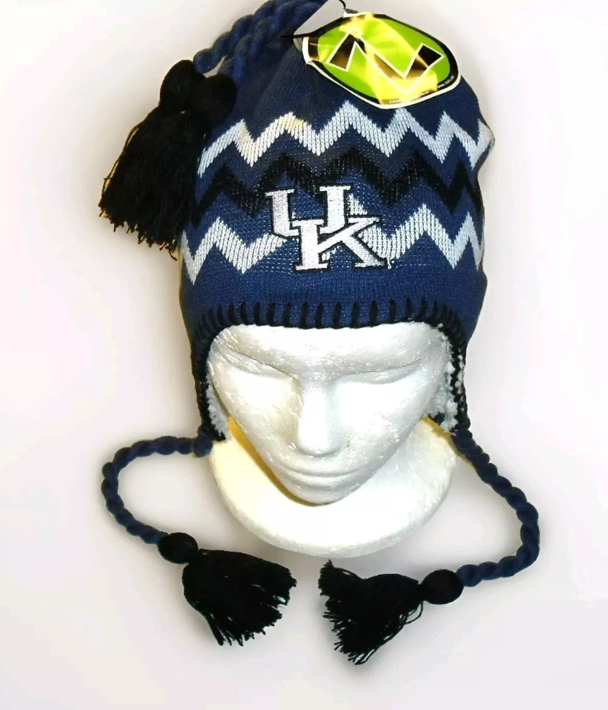 Kentucky Wildcats Mens Zephyr Adult Beanie Winter Tassel Hat Cap New Ncaa