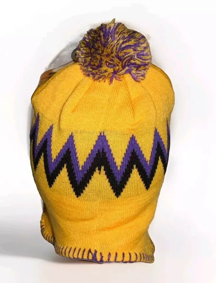 Los Angeles Lakers Mens Adult Beanie Tassels Pom Winter Hat Cap New Tags Nba