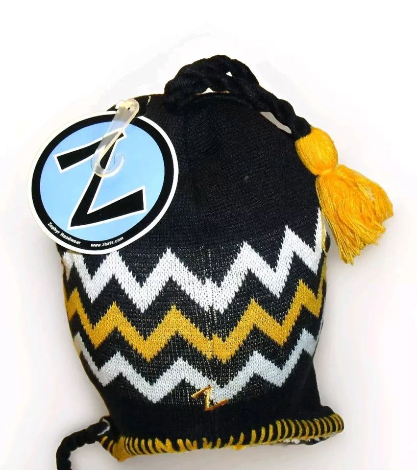 Michigan Wolverines Mens Zephyr Adult Beanie Winter Tassel Hat Cap New Ncaa