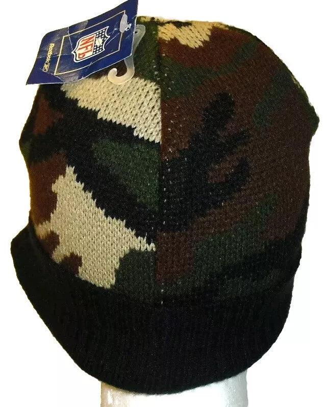 New York Giants Reebok Mens Adult Camo Beanie Winter Hat with Bill New Nfl