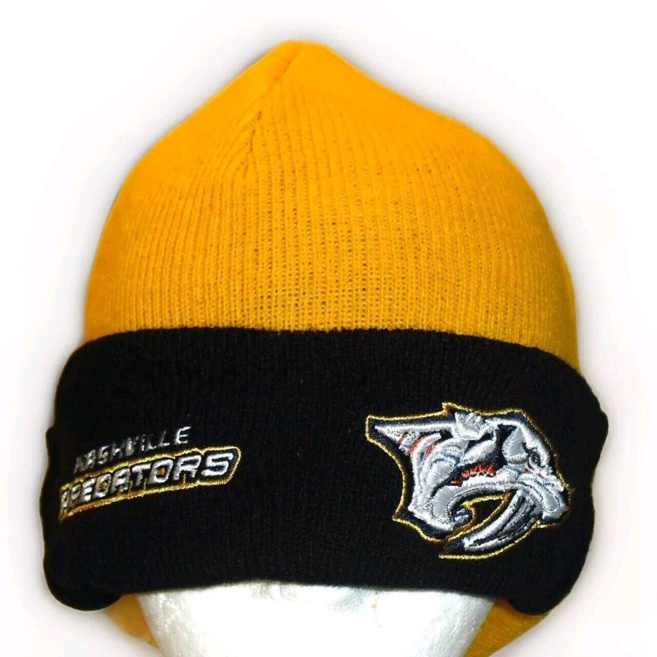 Nashville Predators 90s Vintage Mens Cuffed Beanie Winter Hat Cap New Nhl