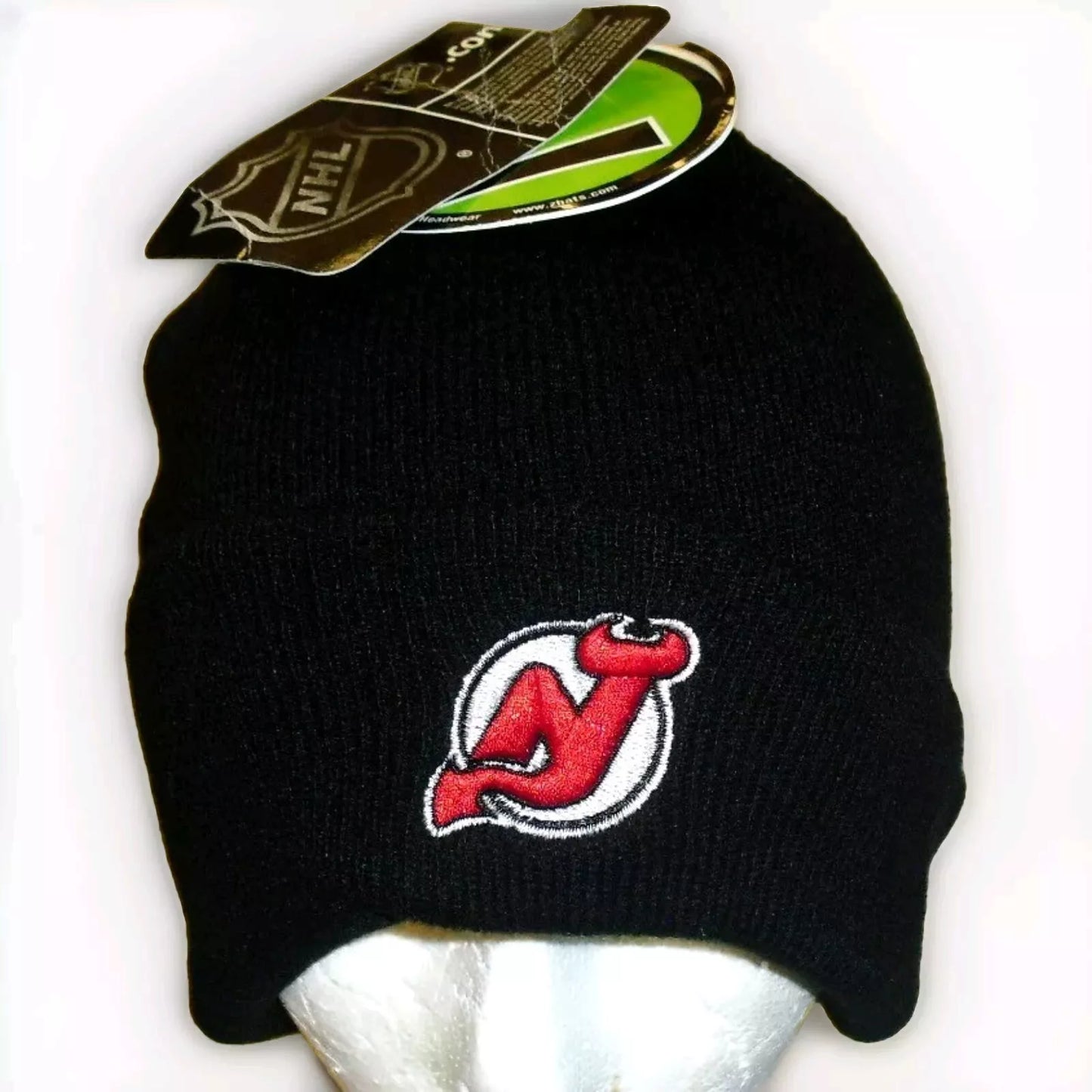 New Jersey Devils Black Zephyr Mens Cuffed Cuff Beanie Winter Hat Cap New Nhl