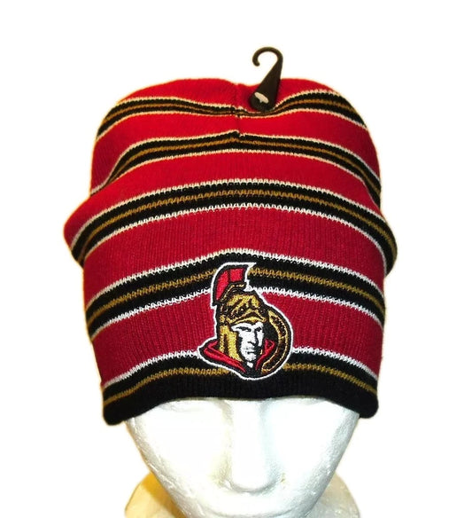 Ottawa Senators Mens Striped Beanie Winter Hat Cap New Nhl Hockey