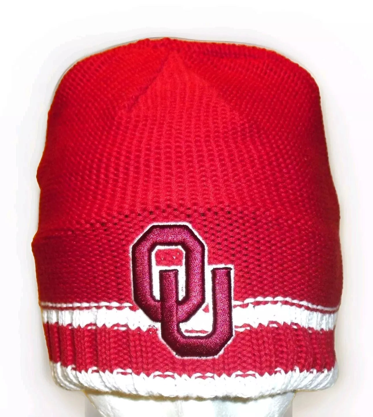 Oklahoma Sooners University Mens Adult Winter Hat Beanie cap New Front Back Logo