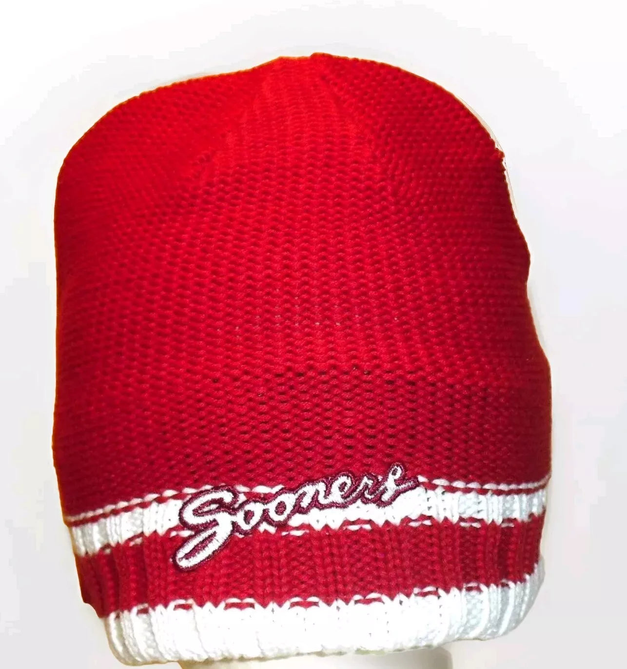 Oklahoma Sooners University Mens Adult Winter Hat Beanie cap New Front Back Logo