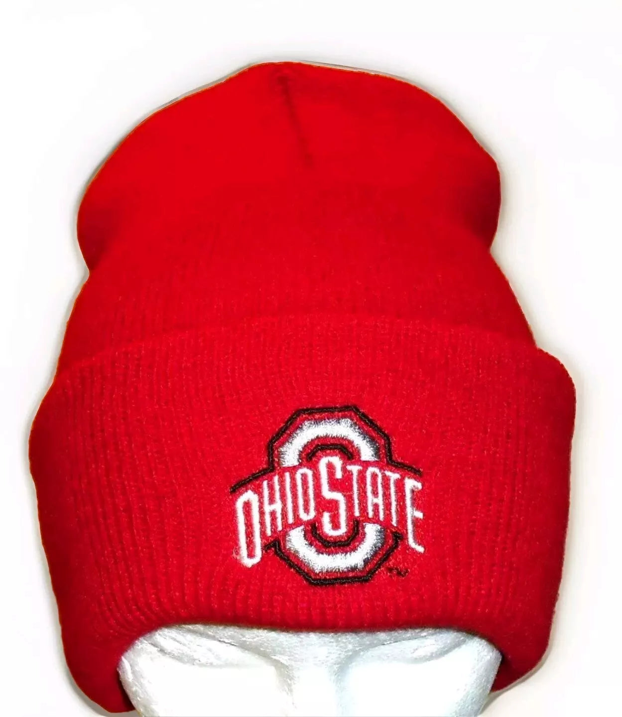 Ohio State Buckeyes University Mens Red Cuffed Cuff Winter Hat Beanie cap New