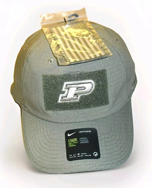 Purdue Boilermakers NIke Heritage 86 Tactic Military Mens Strapback hat Cap