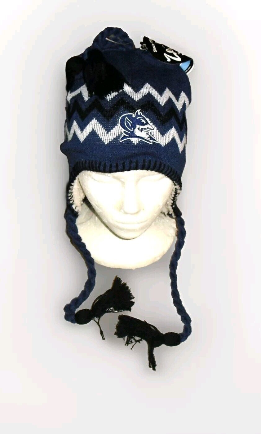 Duke Blue Devils Mens Zephyr Adult Beanie Winter Tassel Hat Cap New Ncaa