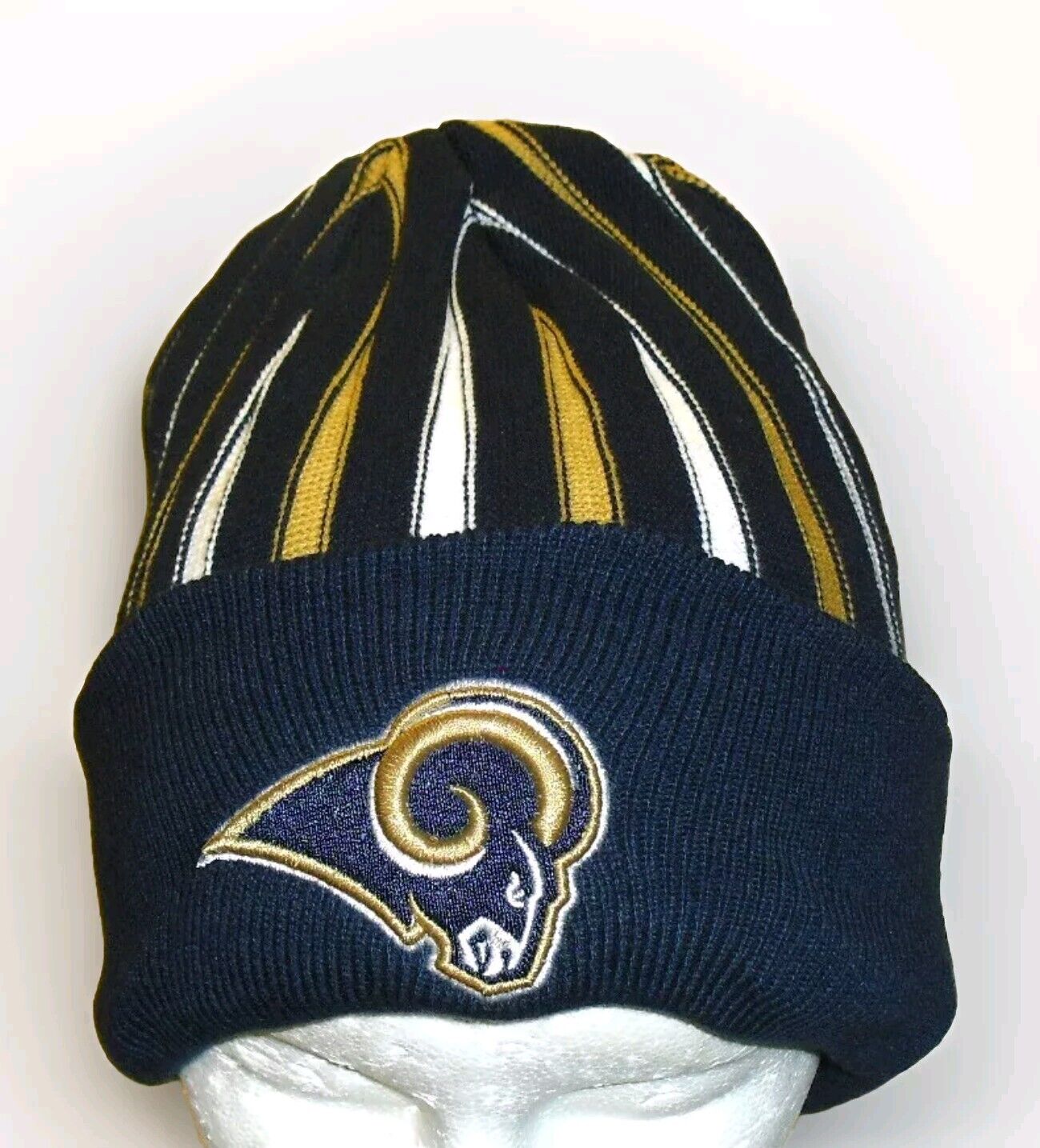 Los Angeles Rams Reebok Mens Adult Cuff Cuffed Beanie Winter Hat Cap New Nfl