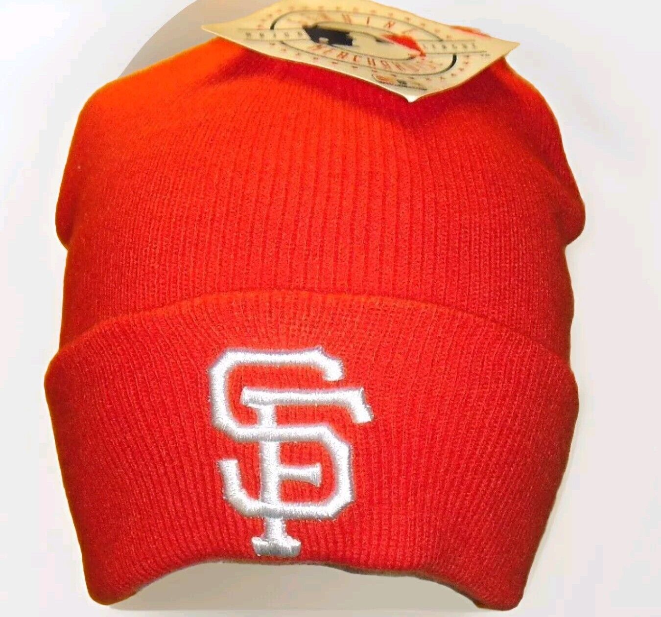 San Francisco Giants Orange Vintage 90s Mens Beanie Winter Cuffed hat cap New