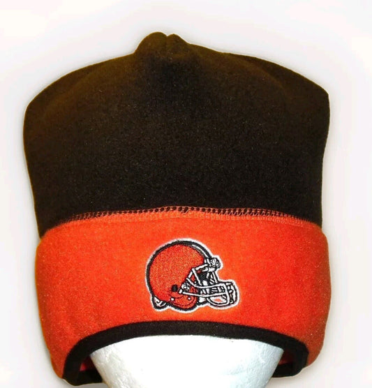 Cleveland Browns Mens Adult Fleece Ski Style Beanie Winter Hat Cap New Tags Nfl