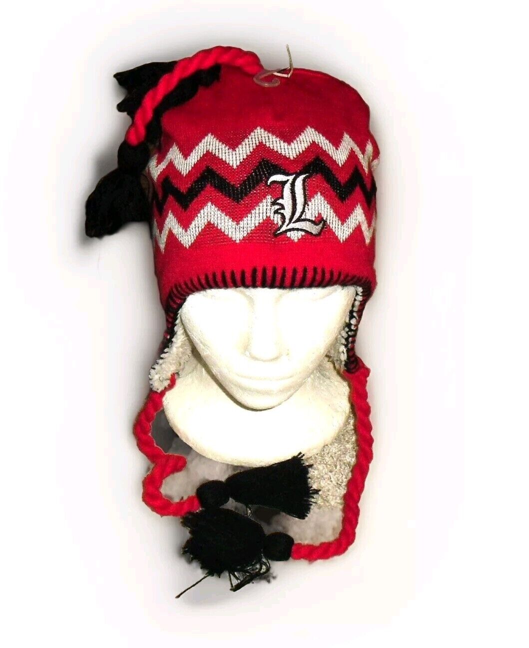 Louisville Cardinals Mens Zephyr Adult Beanie Winter Tassel Hat Cap New Ncaa