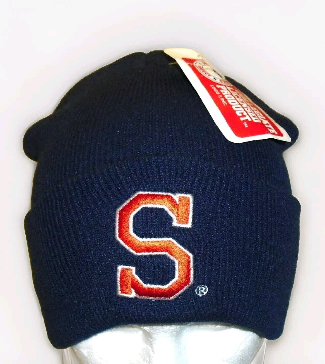 Syracuse Orange University 90s Vintage Logo 7 Mens Cuffed Beanie Winter Hat New