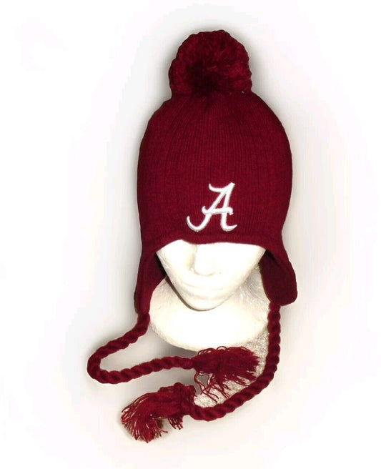 Alabama Crimson Tide Mens Adult Beanie Winter Tassel Hat Cap New Ncaa