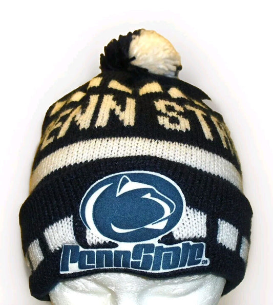 Penn State Nittany Lions 90s Vintage Logo 7 Mens Cuffed Beanie Winter Hat New