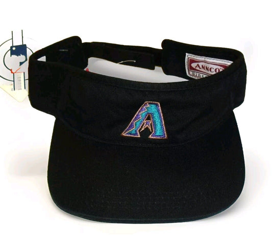 Arizona Diamondbacks Mens Vintage 90s Black Visor hat cap New Tags Mlb