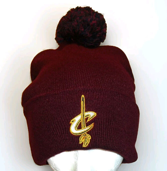 Cleveland Cavaliers Mens Adult Beanie Pom Winter Hat Cap New Nba