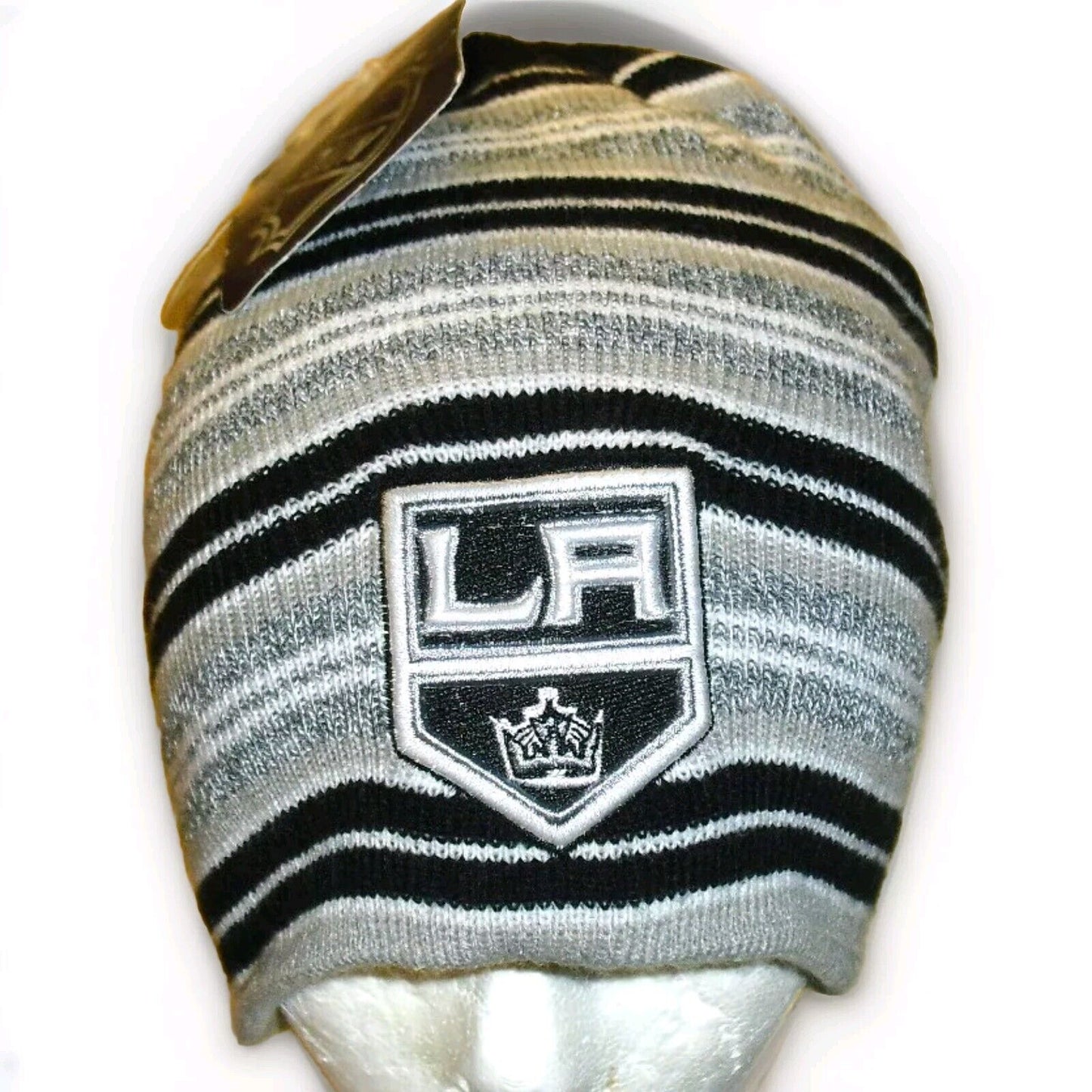 Los Angeles Kings Zephyr Mens Adult Striped Beanie Winter Hat Cap New Nhl Hockey