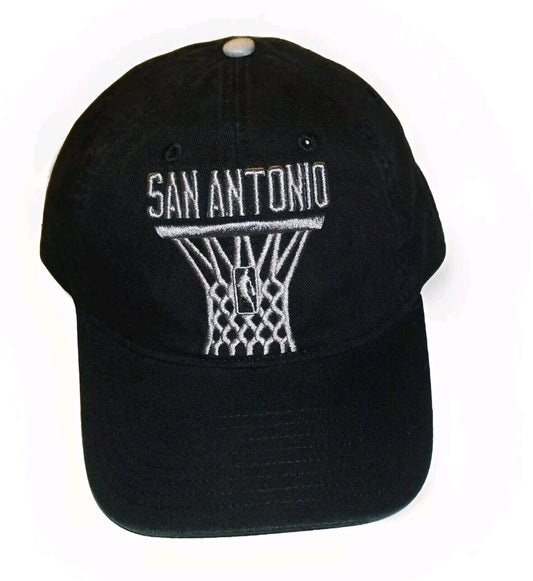 San Antonio Spurs Mens Adidas Black Strapback hat Cap New