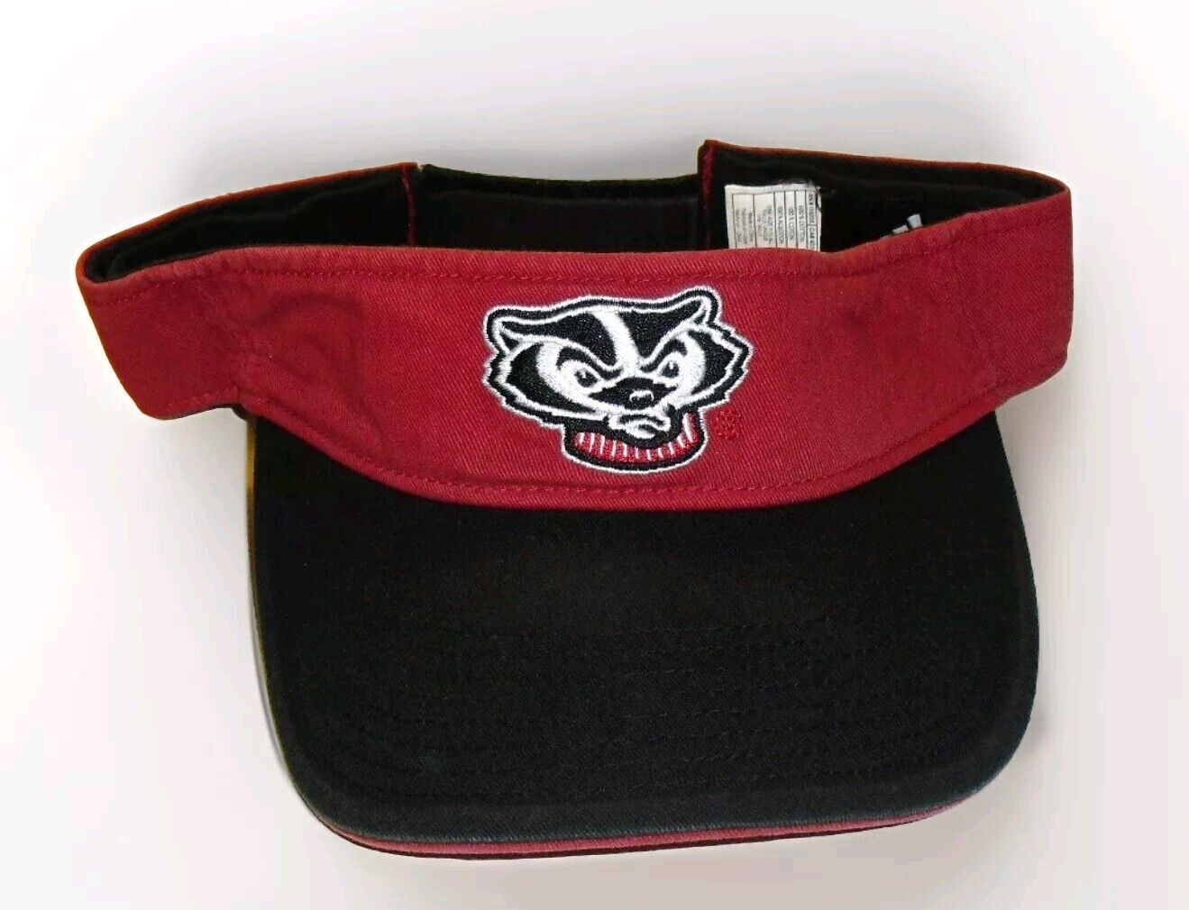 Wisconsin Badgers Mens Adidas Red Black Visor hat Cap Ncaa New