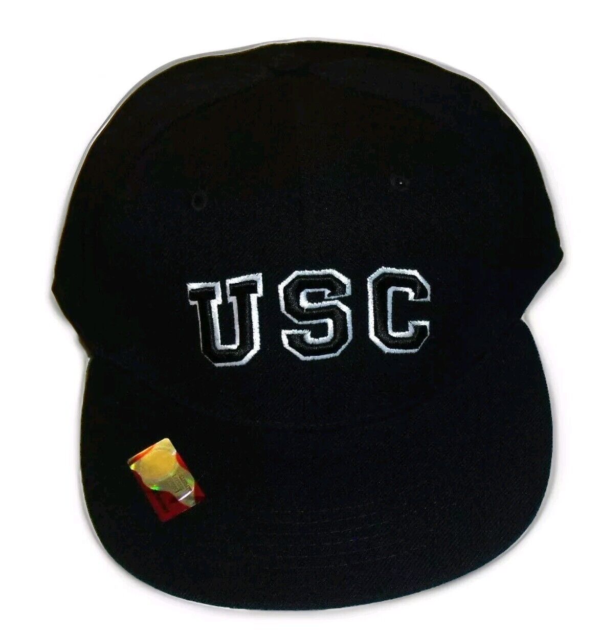 Usc Trojans Mens Top of the World Black Color Fitted hat sz. 7 5/8 New Ncaa