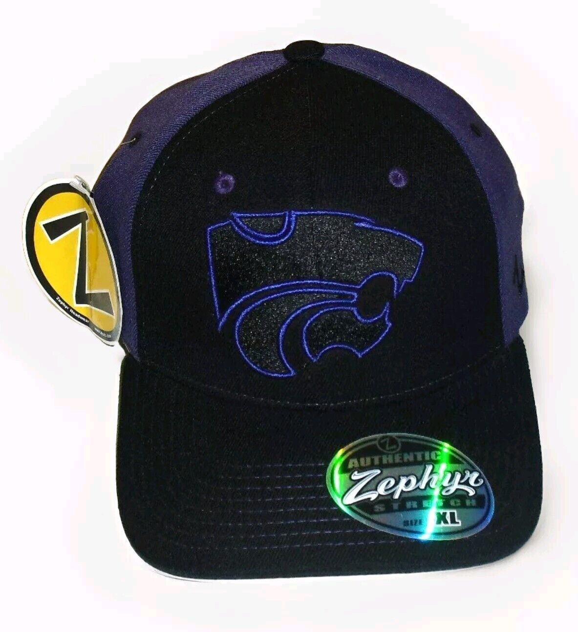 Kansas State Wildcats Mens Zephyr Stretch Fit hat cap sz. XL New Ncaa