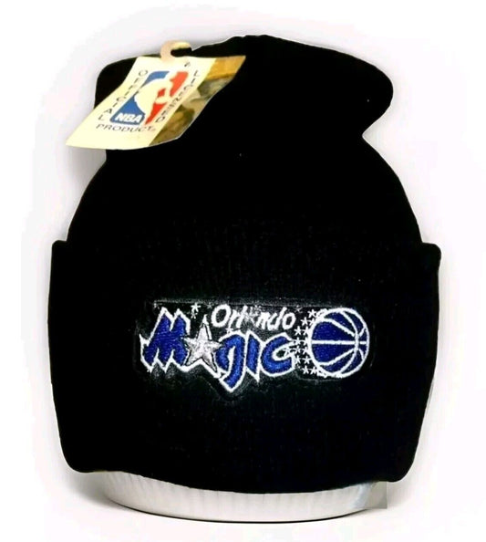 Orlando Magic Mens Adult Vintage 90s Black Cuffed Beanie Winter Hat Cap New Nba