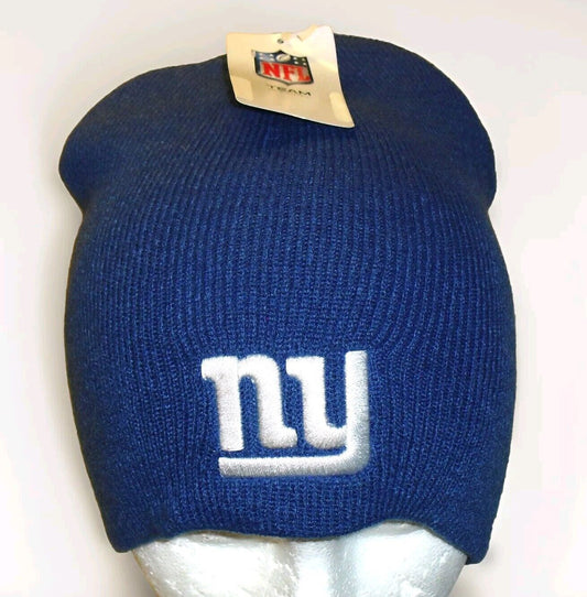 New York Giants Mens Adult Beanie Winter Blue Hat Cap New Tags Nfl