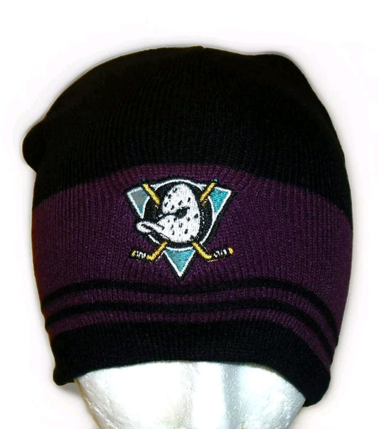 Anaheim Mighty Ducks Vintage 90s Mens Adult Beanie Winter Hat Cap New Nhl