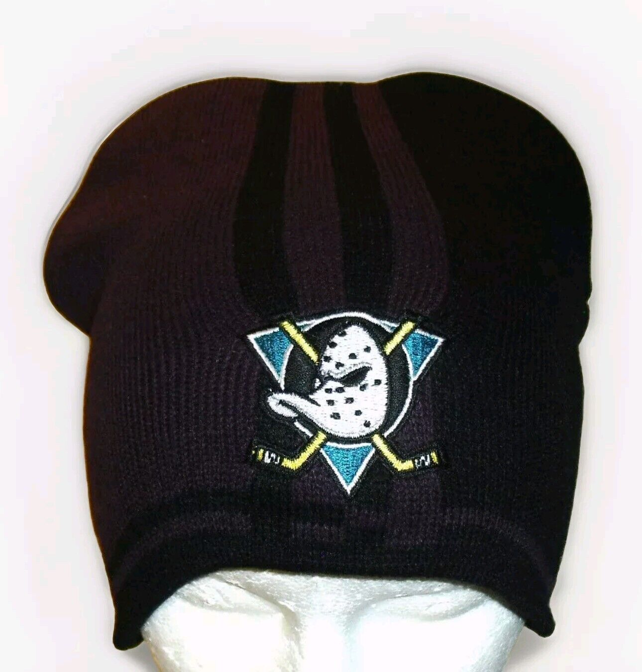 Anaheim Mighty Ducks Vintage 90s Mens Adult Beanie Winter Hat Cap New Nhl Hockey