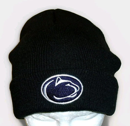 Penn State Nittany Lions Mens Nike Black Cuffed Beanie Winter Hat Cap New Ncaa