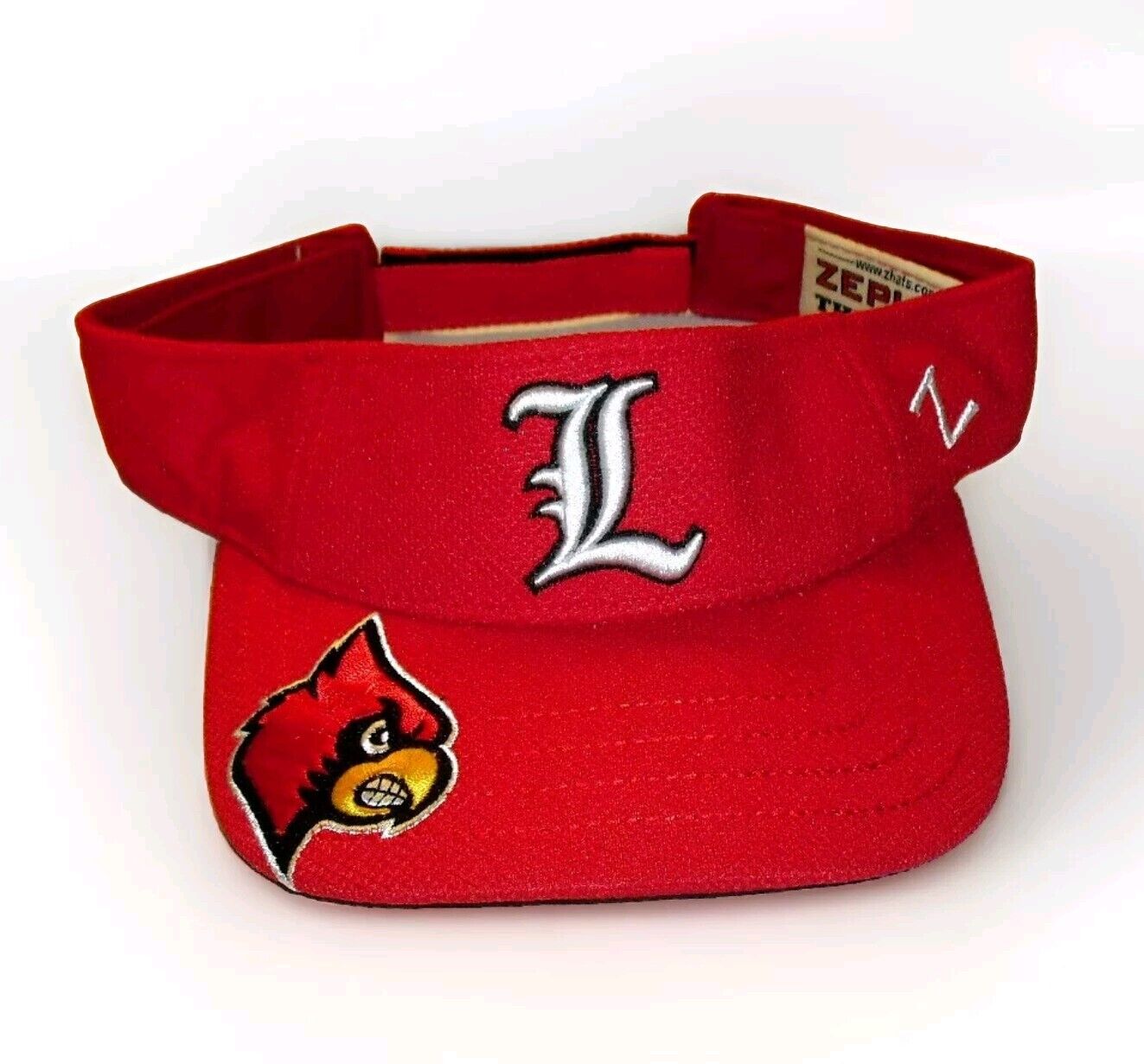 Louisville Cardinal Zephyr Mens Adult Red Visor hat cap New Ncaa