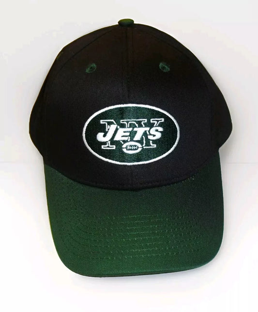 New York Jets Reebok Adult Mens Black Adjustable Strapback hat Cap New Nfl