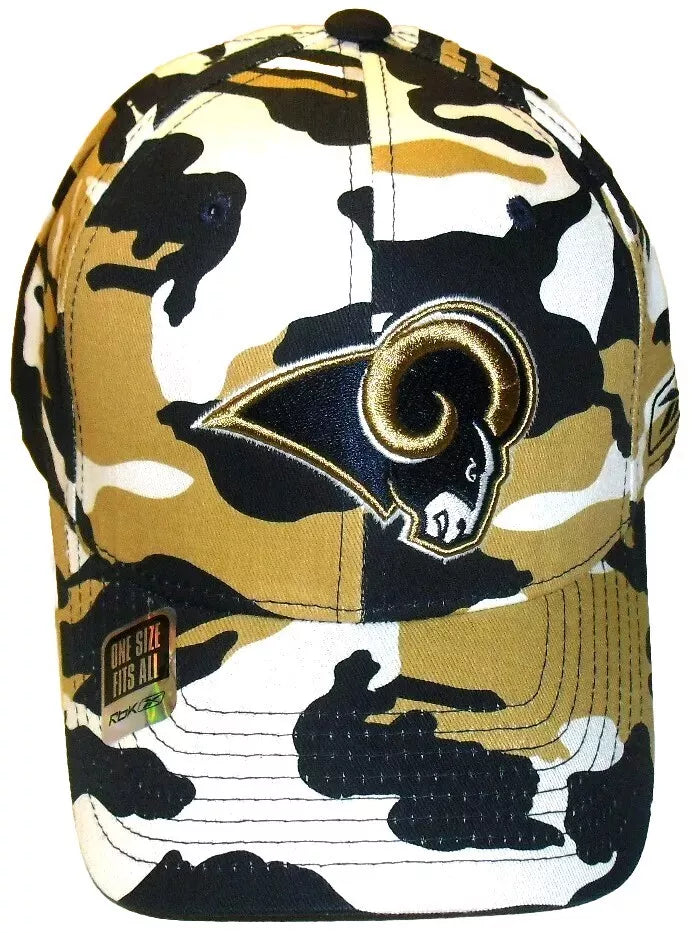 Los Angeles Rams Camo Camouflage Reebok Adult Stretch Fit One hat New Nfl