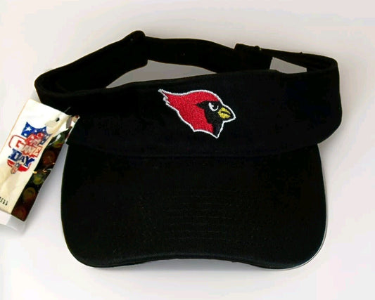 Arizona Cardinals Mens Adult Visor Black Color Hat Cap One Size New Tags Nfl