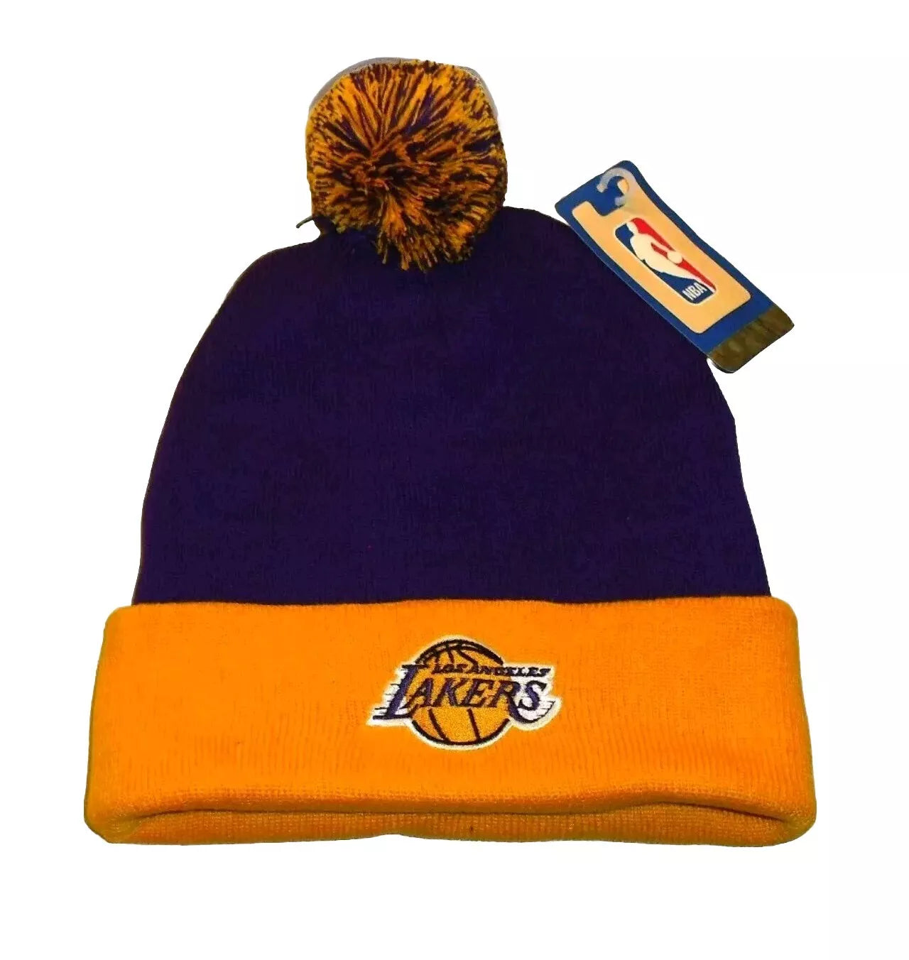 Los Angeles Lakers Mens Adult Beanie Pom Winter Hat Cap New Tags Nba