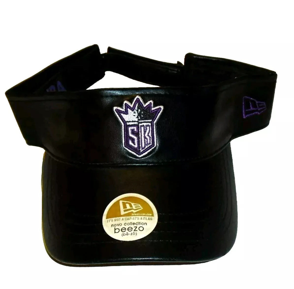 Sacramento Kings All Leather Mens New Era Visor hat New 90s Webber years Nba