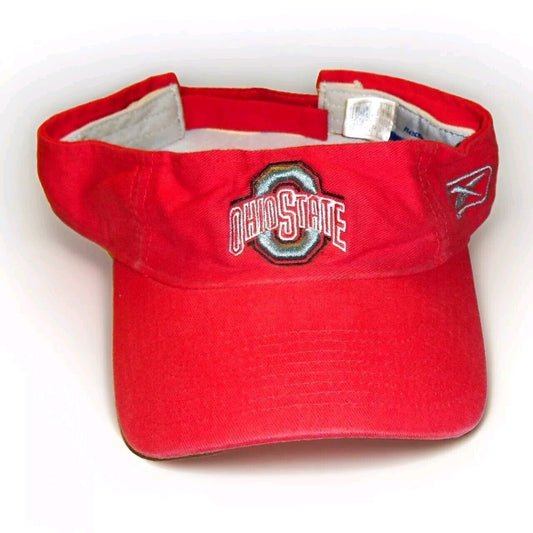 Ohio State Buckeyes University Reebok Mens Red Visor hat cap New Ncaa