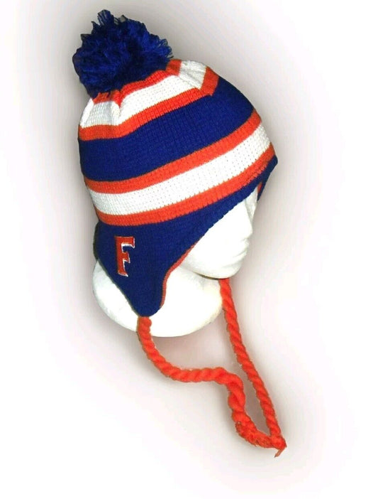 Florida Gators University Mens Adult Blue Orange Winter Tassel Hat New Ncaa