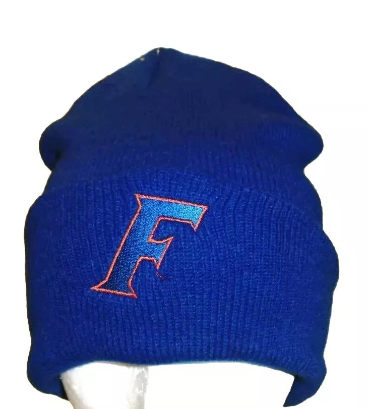 Florida Gators F Logo Mens Cuffed Cuff Blue Beanie Winter Hat Cap New Ncaa