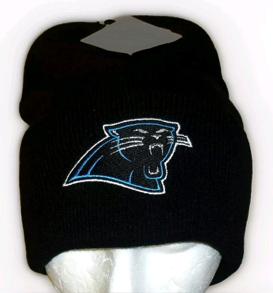 Carolina Panthers Mens Adult Black Beanie Cuffed Cuff Winter Hat Cap New Nfl