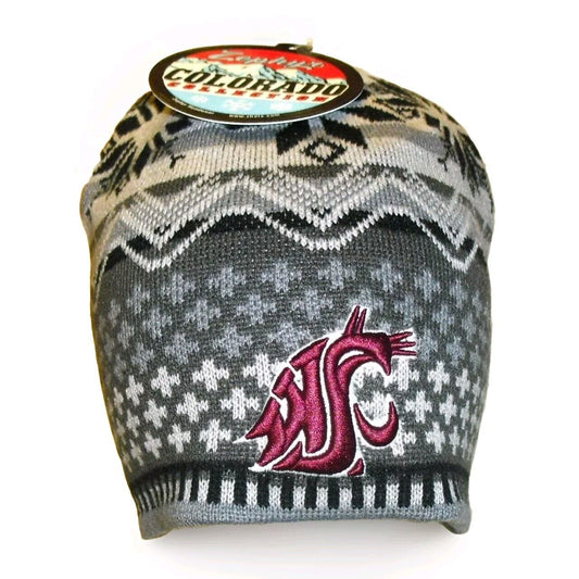 Washington State Cougars University Zephyr Mens Beanie Winter Hat Cap New Ncaa