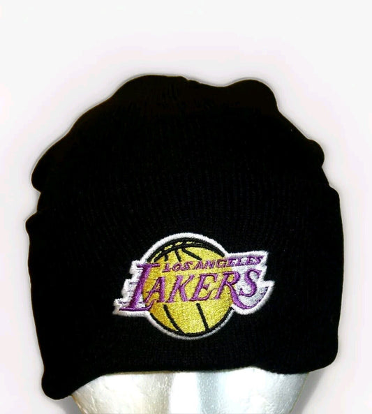 Los Angeles Lakers Mens Adult Adidas Cuffed Beanie Black Winter Hat New Tags Nba